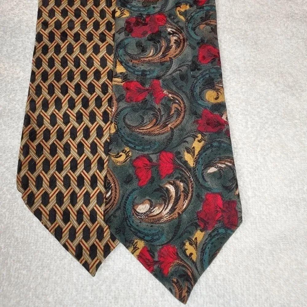2 Addison on Madison handmade silk neck ties.